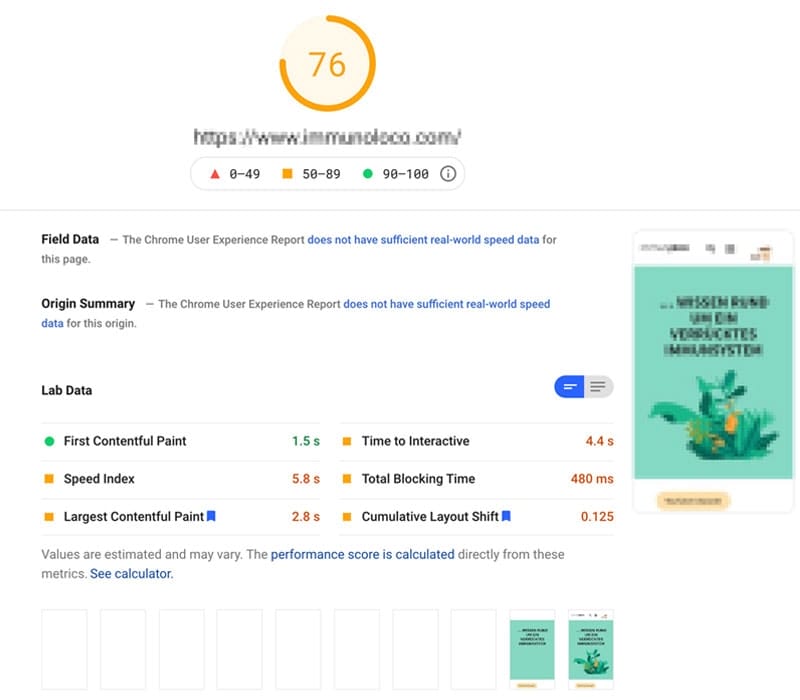 ThemeForest + WPBakery + Nitropack = Page Speed Insights 78